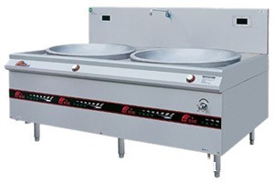 节能环保电磁双头大炒炉