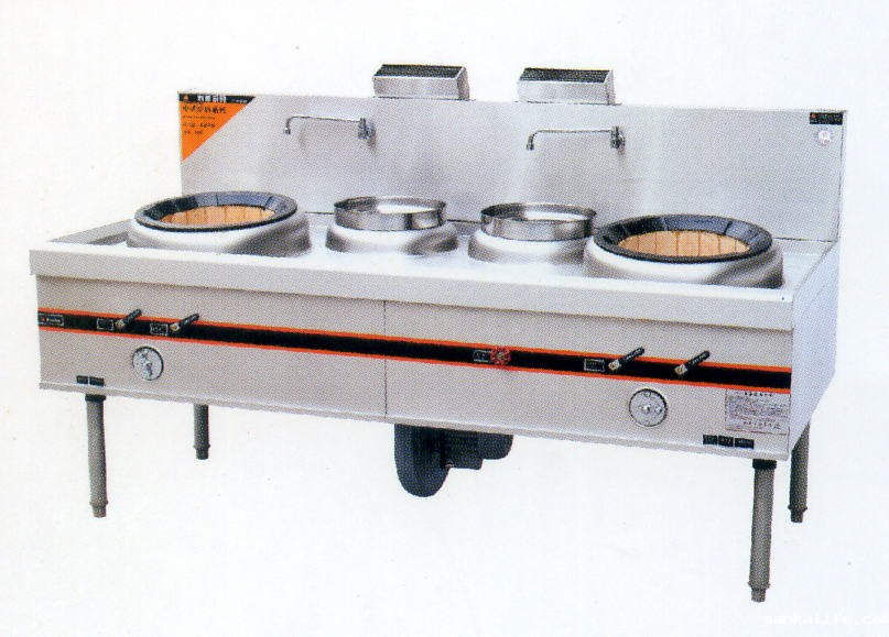 双头双尾燃气小炒炉