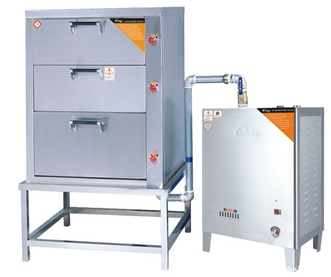 三门海鲜蒸柜配蒸气机